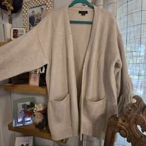Sanctuary Cream Open-Front Cardigan